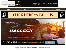 Tablet Screenshot of halleckauto.com